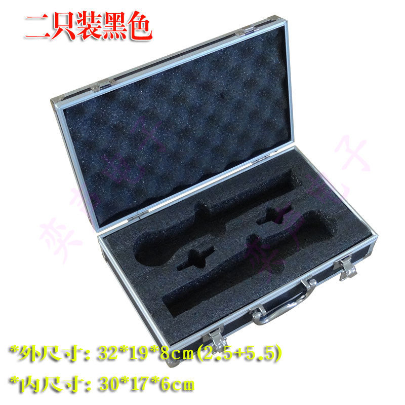 Wireless two mounted microphone aluminium case ktv microphone accommodating box microphone protective case manufacturer customized aluminium case