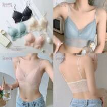 Close-fitting clothing not to be changed > SINMIRE mesh yarn beautiful back French style thin cotton candy Snow bra Underwear