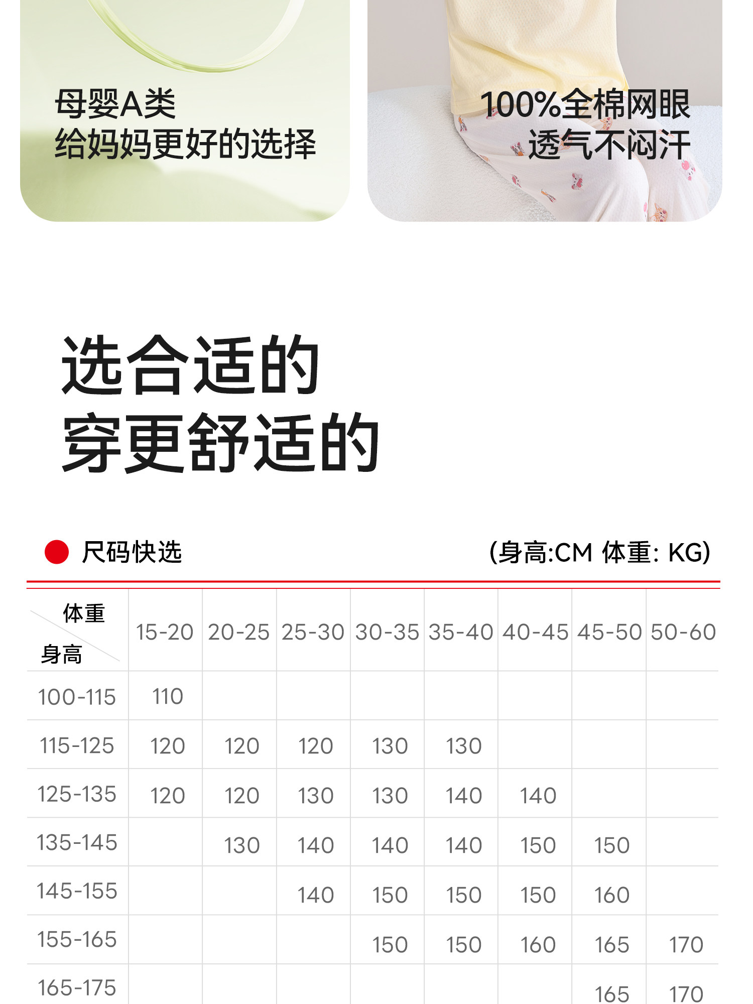 红豆儿童睡衣纯棉夏季新款网眼家居服套装男童女童全棉抗菌空调服 — 4