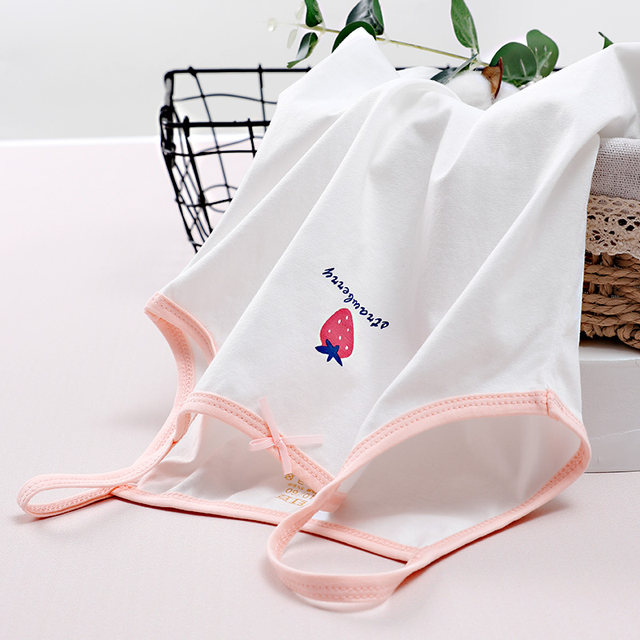 Red bean girls camisole inner wear pure cotton children's baby underwear underwear development period little girl vest thin