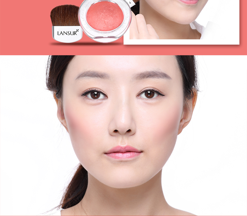 Lancer Blush 5g có thể được nướng bằng phấn rouge Làm sáng và sửa chữa phấn mắt trang điểm màu nude Counter chính hãng Gửi cọ - Blush / Cochineal má hồng klavuu