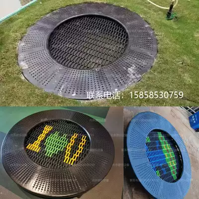 Customized outdoor buried trampoline large ground trampoline park children adult round bounce jumping bed playground