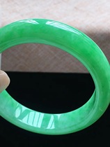 Non-feather jewelry Man Cui Zheng circle Myanmar jade bracelet Natural jade jade jade bracelet female