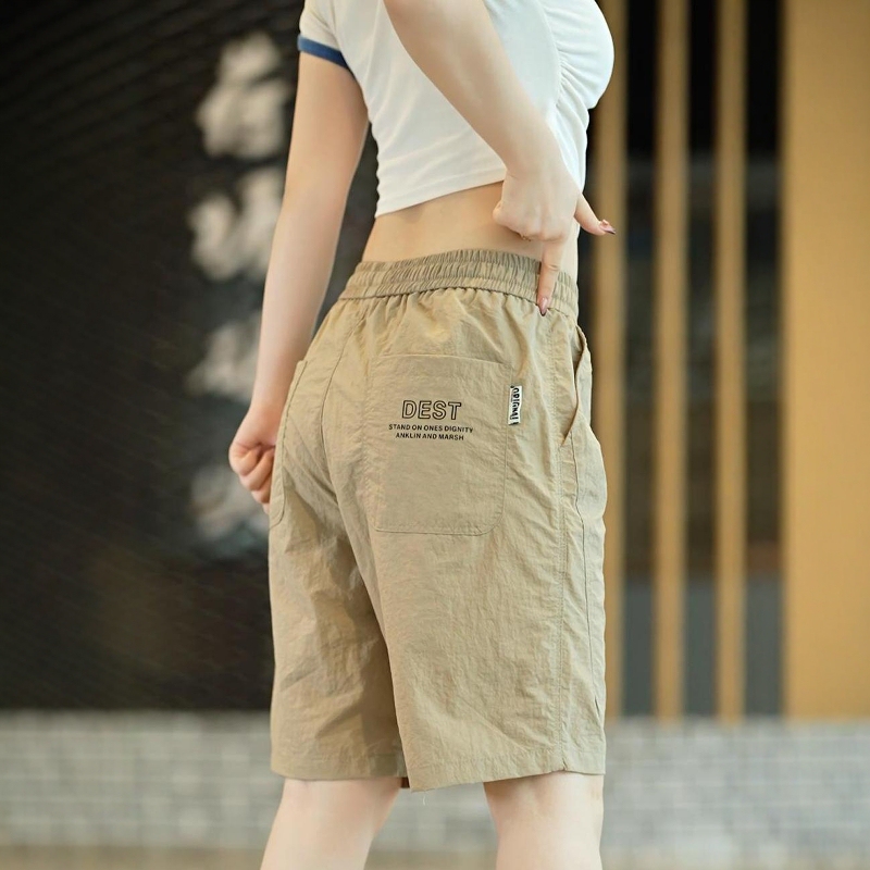 Men's Thin Shorts 2026 Summer New Men's Clothing Ice Silk Casual Quick-Drying Beach Outdoor Sports Mid-Length Shorts