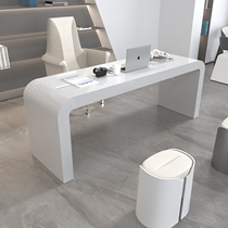 White paint computer desk simple desktop desk desk fashion office desk manufacturers can be customized