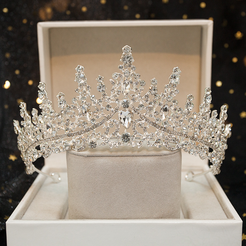 Birthday Crown Goddess Tiara Bride Wedding Dress High-End Luxury Elegant Wedding Crystal Photo Shoot Adult Hair Accessory