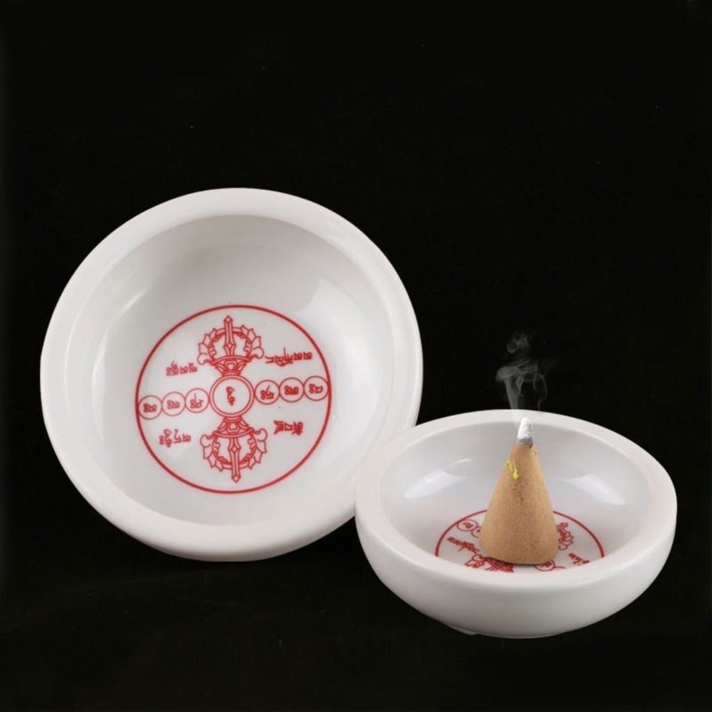 Smoke for pan white ceramic tavern gallic fire for the Kumgang Wheel Home for the Buddha Interior Supper Tibetan incense smoke for the stove-Taobao