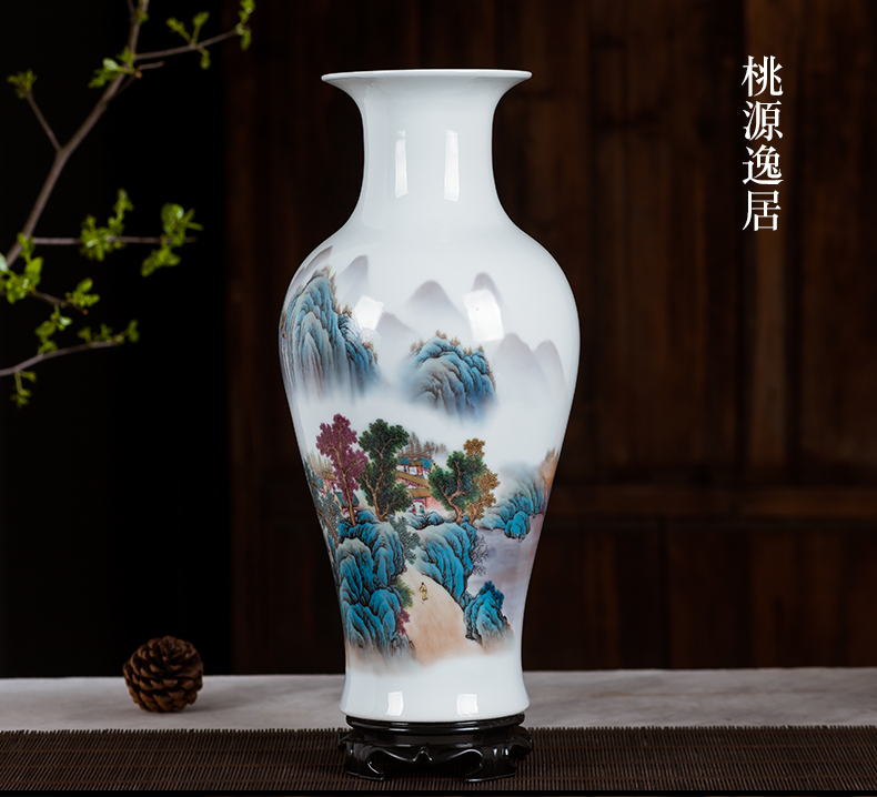 Jingdezhen ceramics vase furnishing articles flower arrangement is contracted and I sitting room home wine ark, adornment porcelain of furnishing articles