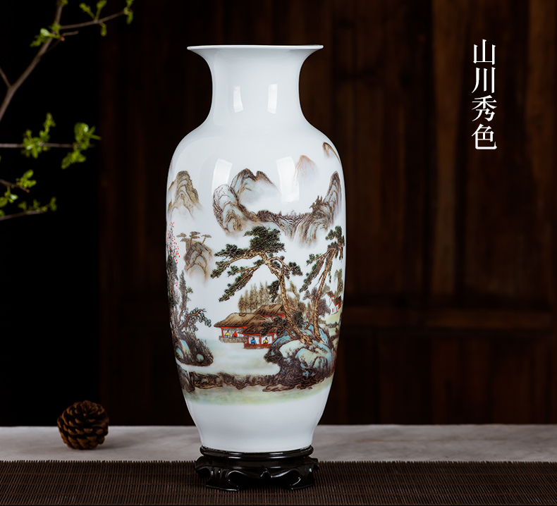 Jingdezhen ceramics vase furnishing articles flower arrangement is contracted and I sitting room home wine ark, adornment porcelain of furnishing articles