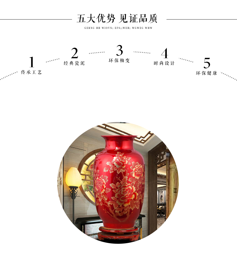 Jingdezhen ceramics, vases, flower arranging is contracted and creative home sitting room ark, furnishing articles of handicraft ornament