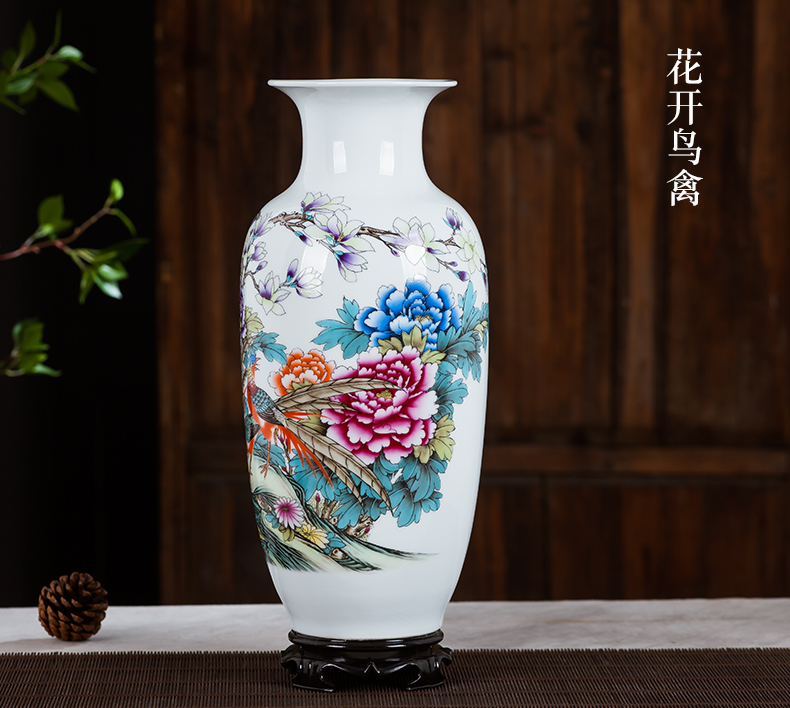 Jingdezhen ceramics vase furnishing articles flower arrangement is contracted and I sitting room home wine ark, adornment porcelain of furnishing articles