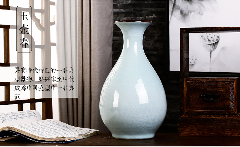 Jingdezhen ceramics vase white archaize crack of the sitting room TV ark, wine accessories furnishing articles household act the role ofing is tasted