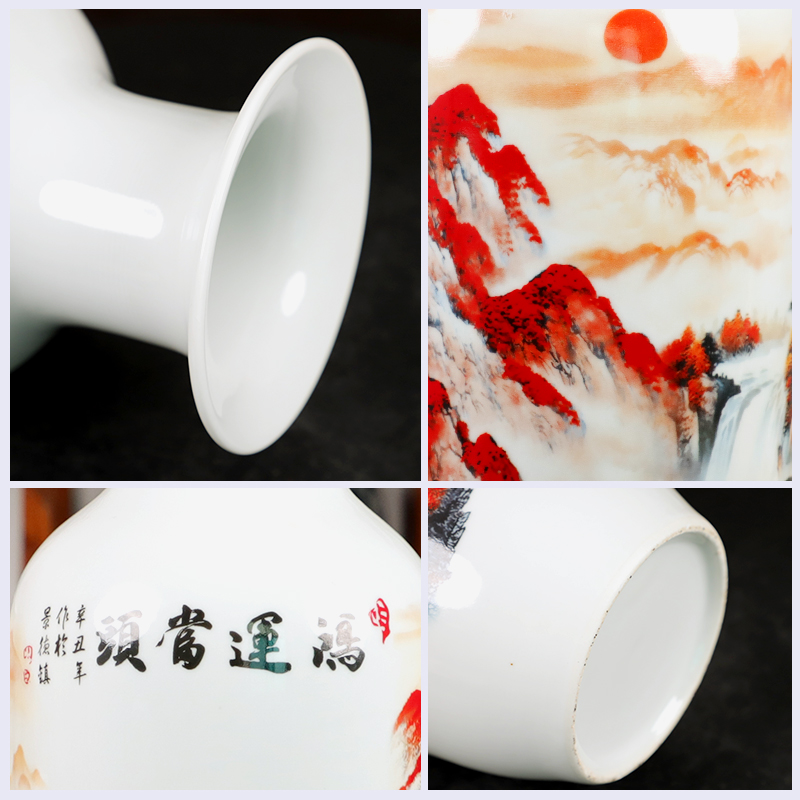 Luck, ceramics, vases, flower arranging jingdezhen Chinese style household furnishing articles, the sitting room porch handicraft ornament