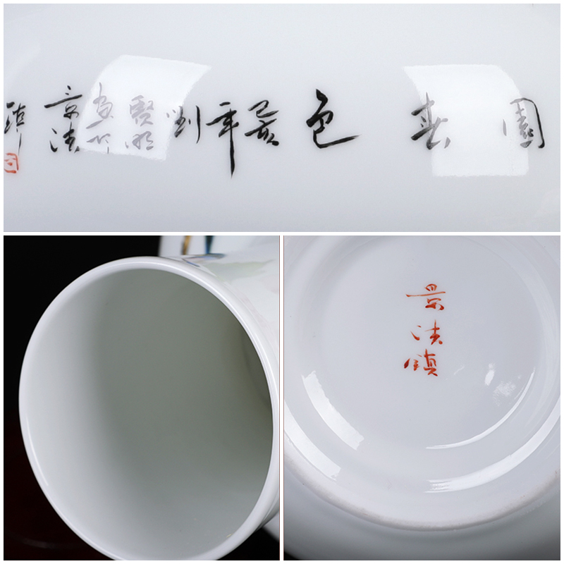 Creative thin foetus and exquisite porcelain jingdezhen ceramics astronomical spring brightness vase furnishing articles flower arranging hand - made ornaments