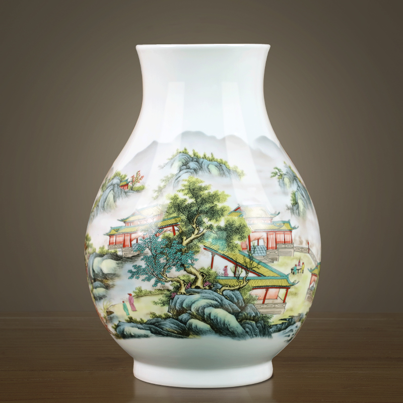 Jingdezhen ceramics powder enamel vase expressions using wide flower arrangement home TV ark, furnishing articles of Chinese style of the sitting room porch decoration