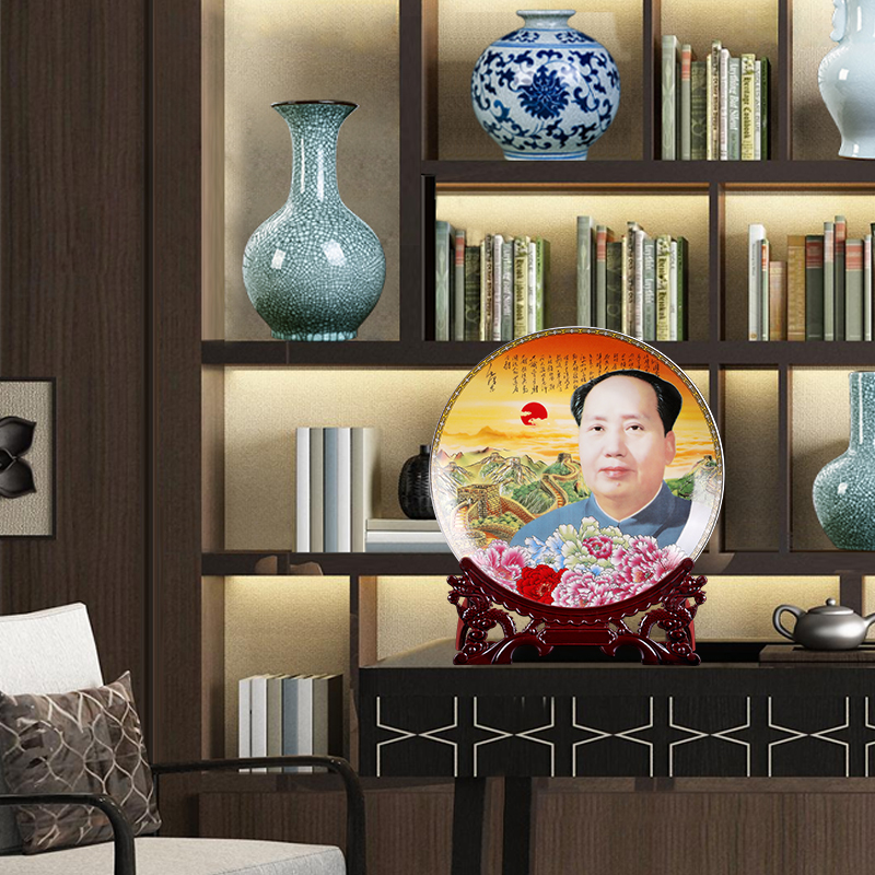 Jingdezhen ceramics chairman MAO wine accessories like ornamental decoration hanging dish home sitting room office furnishing articles