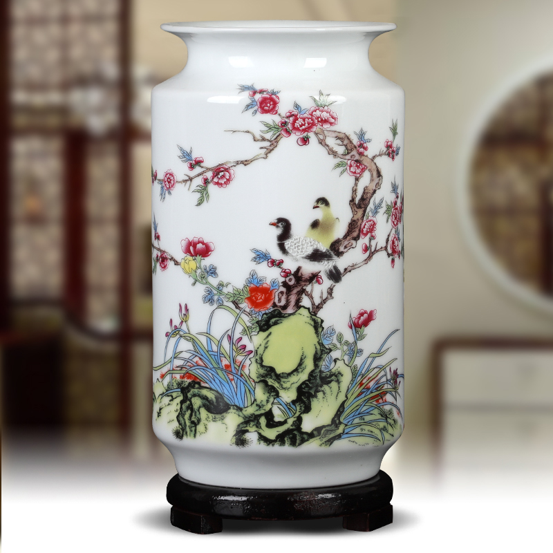Ceramic vase Home Dining Room Dining Room Table Creativity Rich And Expensive Bamboo Flower Arrangement White Small Porcelain Pint Book House Decorations Hem