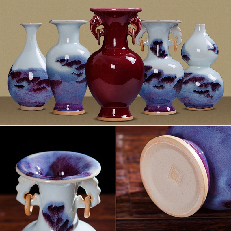 Jingdezhen ceramic vase furnishing articles flower arrangement is archaize sitting room variable jun porcelain household act the role ofing is tasted office crafts