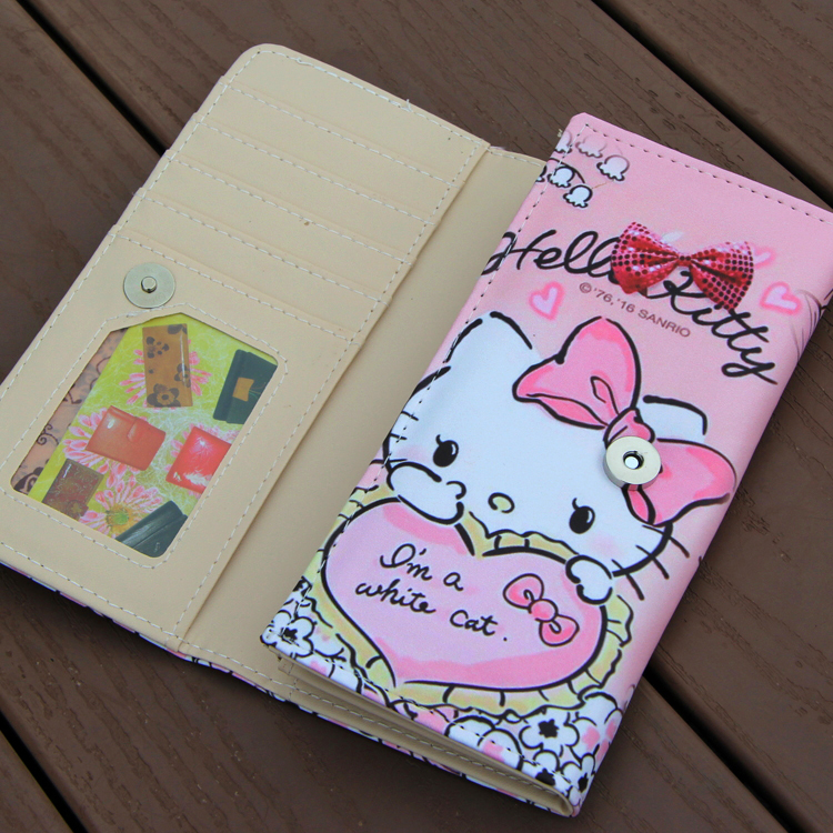 Hellokitty Hello Kitty Girl Cartoon Coin Purse Anime mới Nữ dễ thương Nữ sinh dài Khóa ví ví chanel