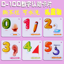 Childrens digital cards 1-100 Early education Kindergarten first grade baby learning to recognize numbers 0-100 plastic card teaching aids