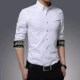 Áo sơ mi nam tay dài ấm áp cộng với áo nhung mỏng Hàn Quốc kinh doanh áo sơ mi dày giản dị xu hướng thu đông áo sơ mi hàng hiệu