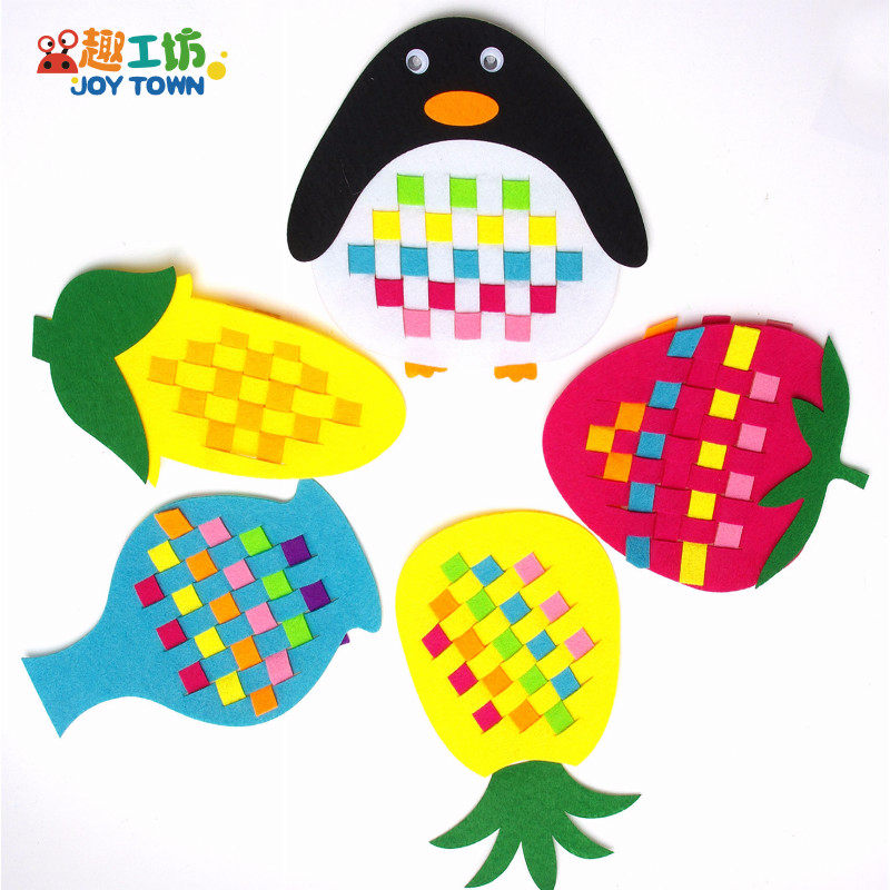 DIY Non-woven Weaving Teaching Aids Children's Handmade Kindergarten Early Education Area Corner Educational Toy Environment Arrangement - Taobao