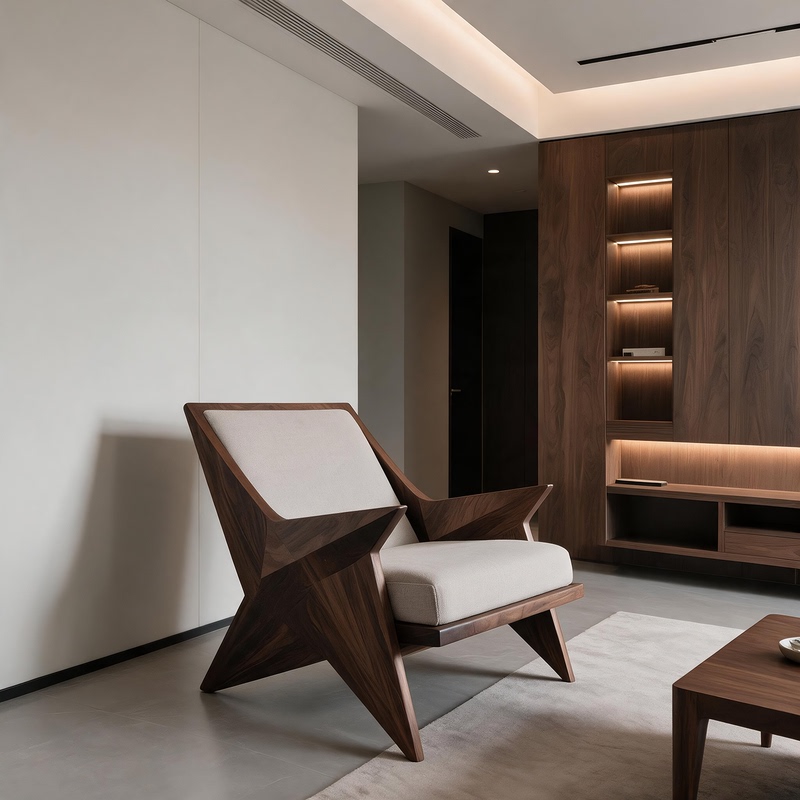 Medieval-Style North American Black Walnut Single Sofa Chair, Solid Wood Lazy Leisure Chair, Designer New Chinese-Style Backrest Chair Medieval-Style North American Black Walnut Single Sofa Chair, Solid Wood Lazy Leisure Chair, Designer New Chinese-Style Backrest Chair