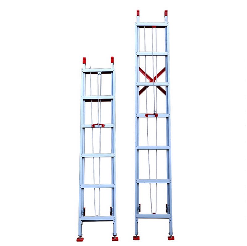 Aluminum alloy telescopic ladder 6 meters 7 meters 8 meters 9 meters 10 meters 11 meters 12 meters elevator straight ladder outdoor engineering ladder