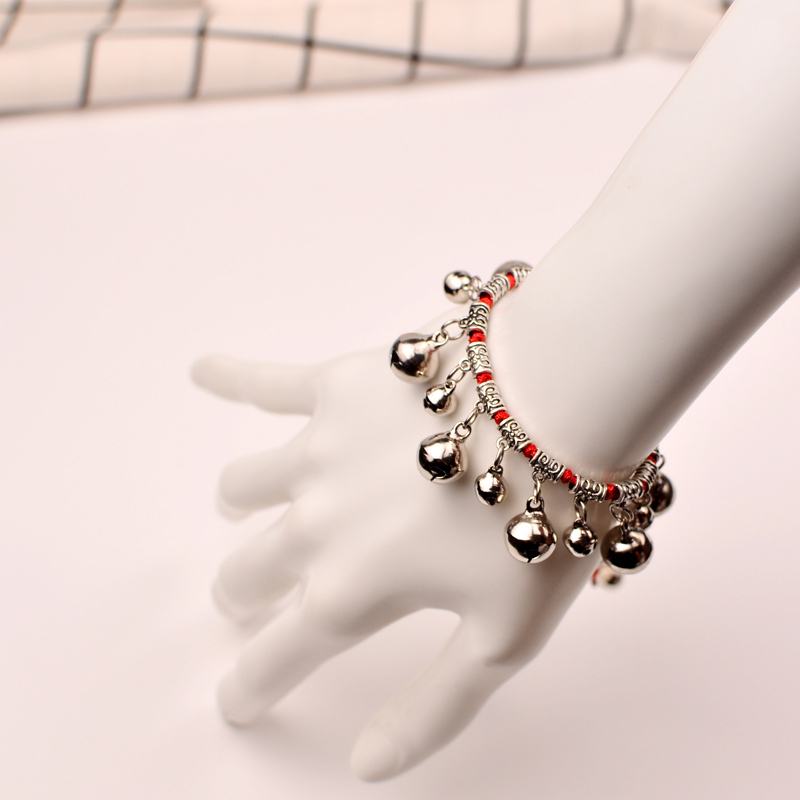 Dance-dance performance props bell hand chain One step a resounding retro national wind will ring the foot chain female child's hand ring-Taobao