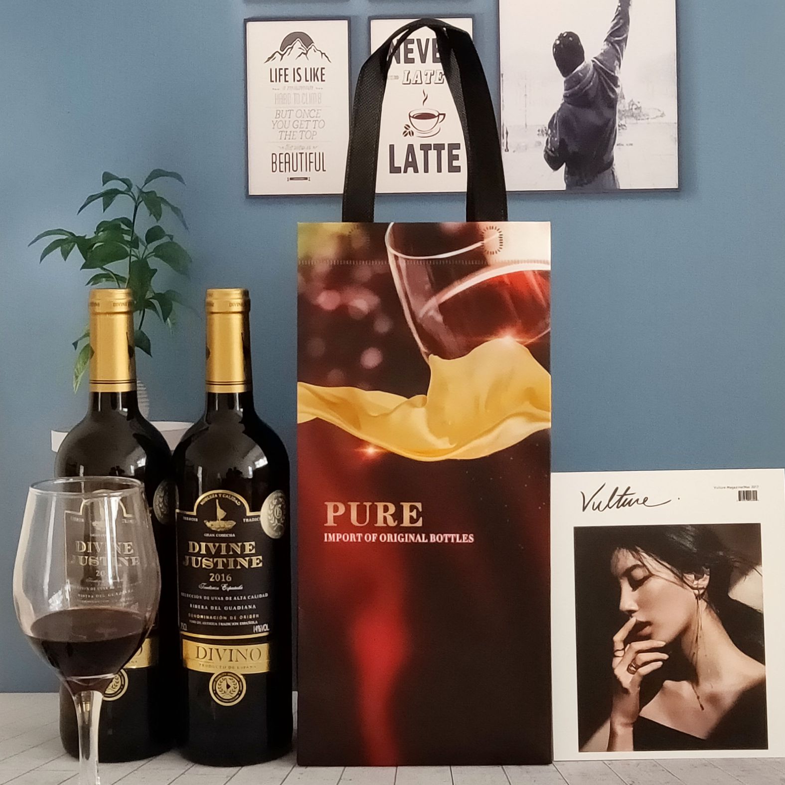 Red Wine Bag single Double only Coated Bag Custom Spot Unwoven Cloth Bag Set Made Wine Bag Wholesale Wine Bag