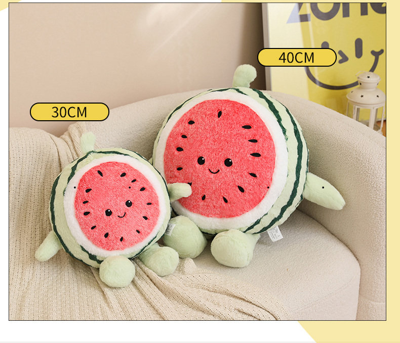 watermelon plush pillow detail image 4