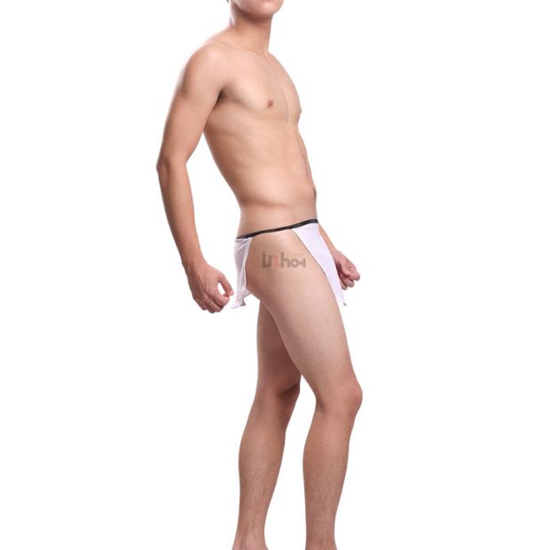 Quần nam xấu hổ Thong chặn vải cotton Quần Taishan thoáng khí Không hoang dã man rợ quần lót thêu siêu mỏng
