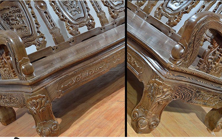 Махогани диван 红木家具鸡翅木沙发茶几组合中式古典别墅沙发十件套客厅实木沙发 1382844089