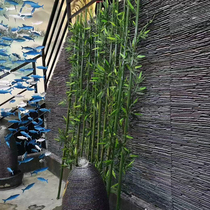 Fish pond pool wall brick flowing water stone culture stone culture brick garden background wall natural black blue slate water curtain wall