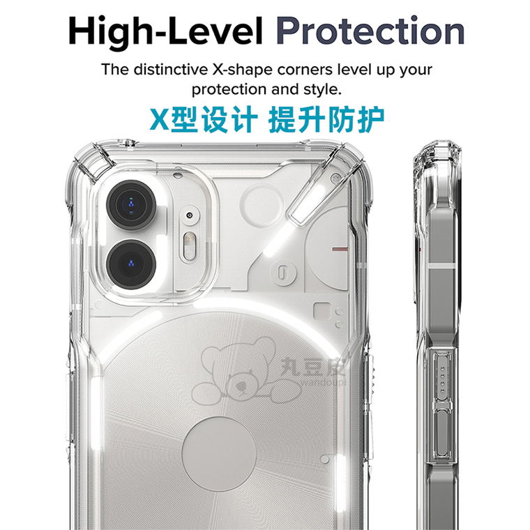 Ringke Clear/Camo INothing Phone 3, 3a, 3a Pro Transparent & Black Bumper, Textured Grip Nothing Phone Case