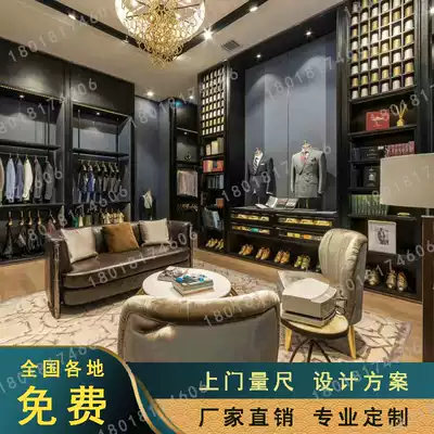 Suit shop container clothing display cabinet high-end custom shelf tie cabinet shirt high cabinet baking paint