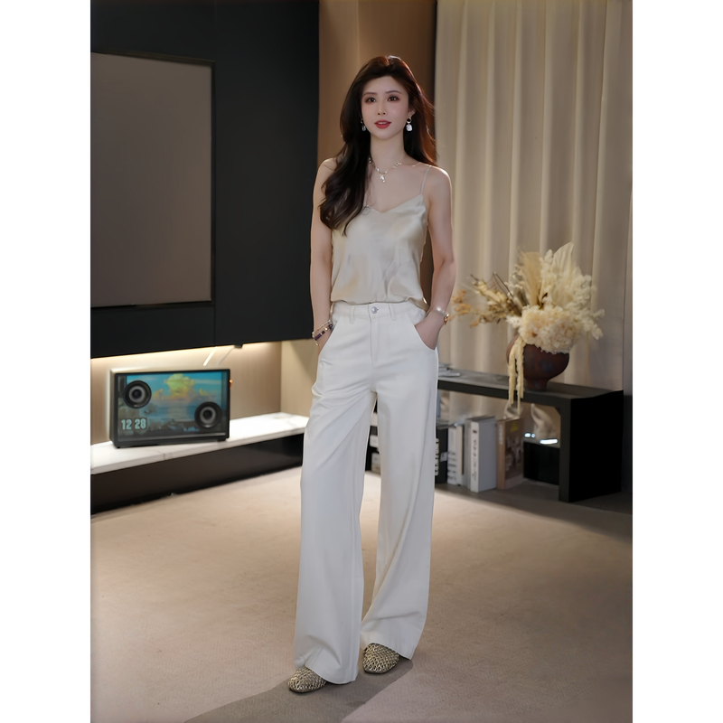 Ah Double Asfo [Nourishing Cup] Lace Splicing Silk Stretch Satin Integrated Cup Beauty Back Strap Nym00641