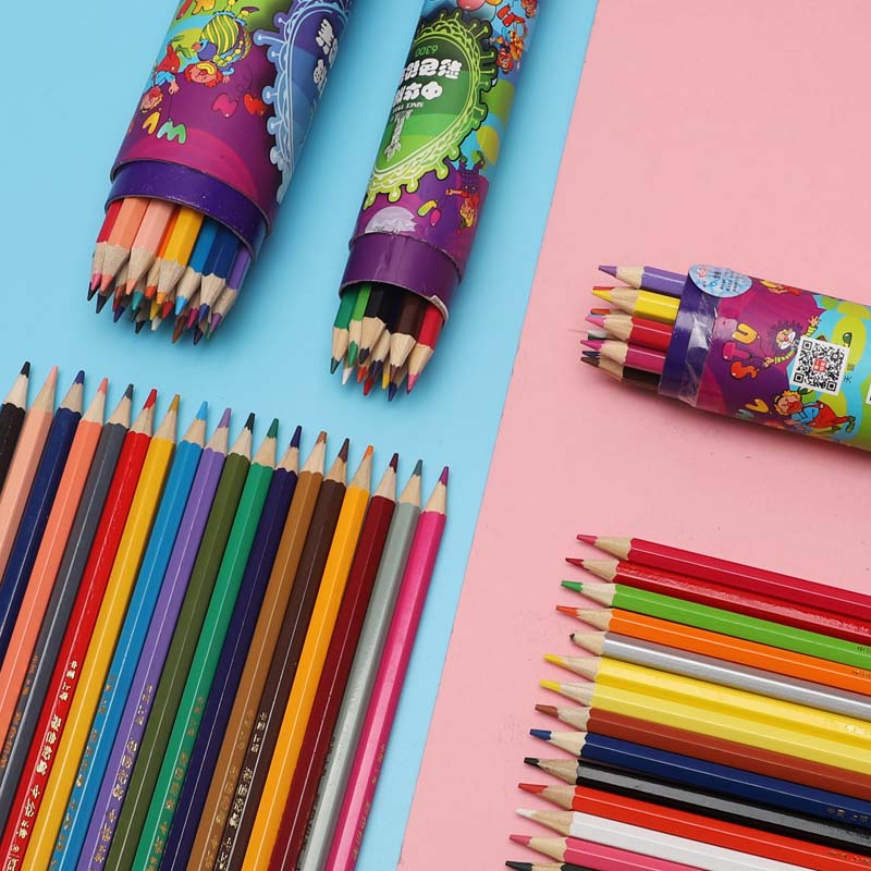 China 12 color color pencil 18 color 24 color drawing pen 36 color painting art graffiti sketch color lead bucket