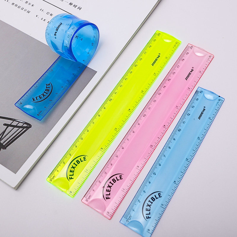 20cm soft ruler set ruler for children primary school students with a long ruler 15cm stationery folding multi-function scale