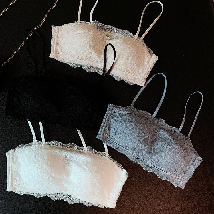 Flying island Jin mouth lace fried chicken skin-friendly~anti-light bandeau soft women's bra underwear new
