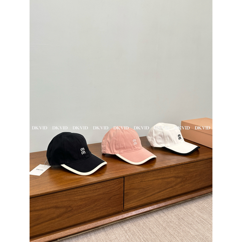 Dkvid Summer Accessories_Elastic Band Style Letter Embroidery Color Block Baseball Cap Denim Baseball Cap