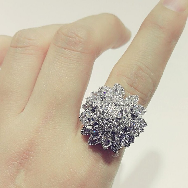 Bague Femme en Alliage argent plaque plaque or - Ref 3087948 Image 1