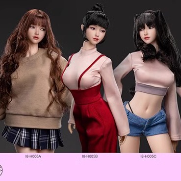 In Stock I8Toys I8-H005 1/6 Scale Lost School Series Xiaochun Zoe Head Sculpt Kit