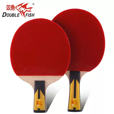 Pisces six-star table tennis racket straight shot horizontal shot 6A pure wood bottom plate table tennis racket single shot a pack