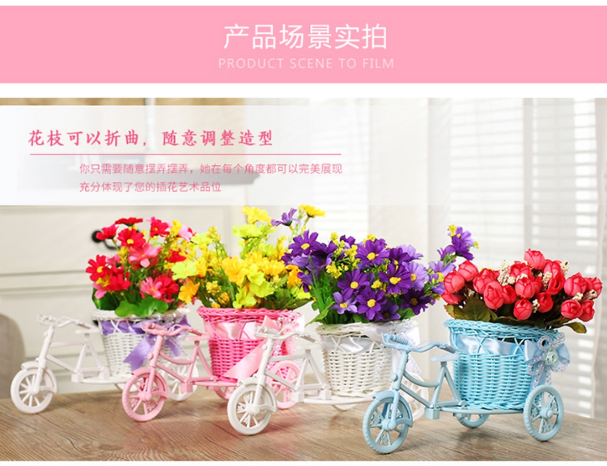 Mô phỏng hoa giả nổi nhỏ hiển thị trang trí phòng ngủ nhà phòng khách sáng tạo trang trí bàn ăn trong nhà giỏ hoa nhỏ trang trí phòng khách nhà cấp 4