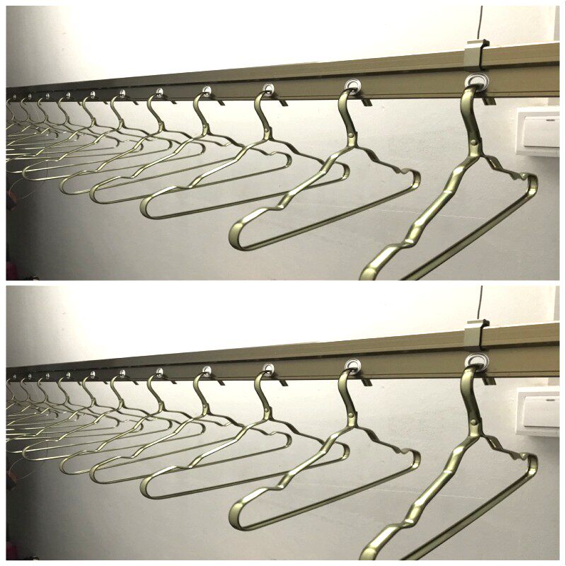 Tianyi hand shake and drying hanger balcony drying rack 928 Champagne silver double rod Fuzhou free assembly