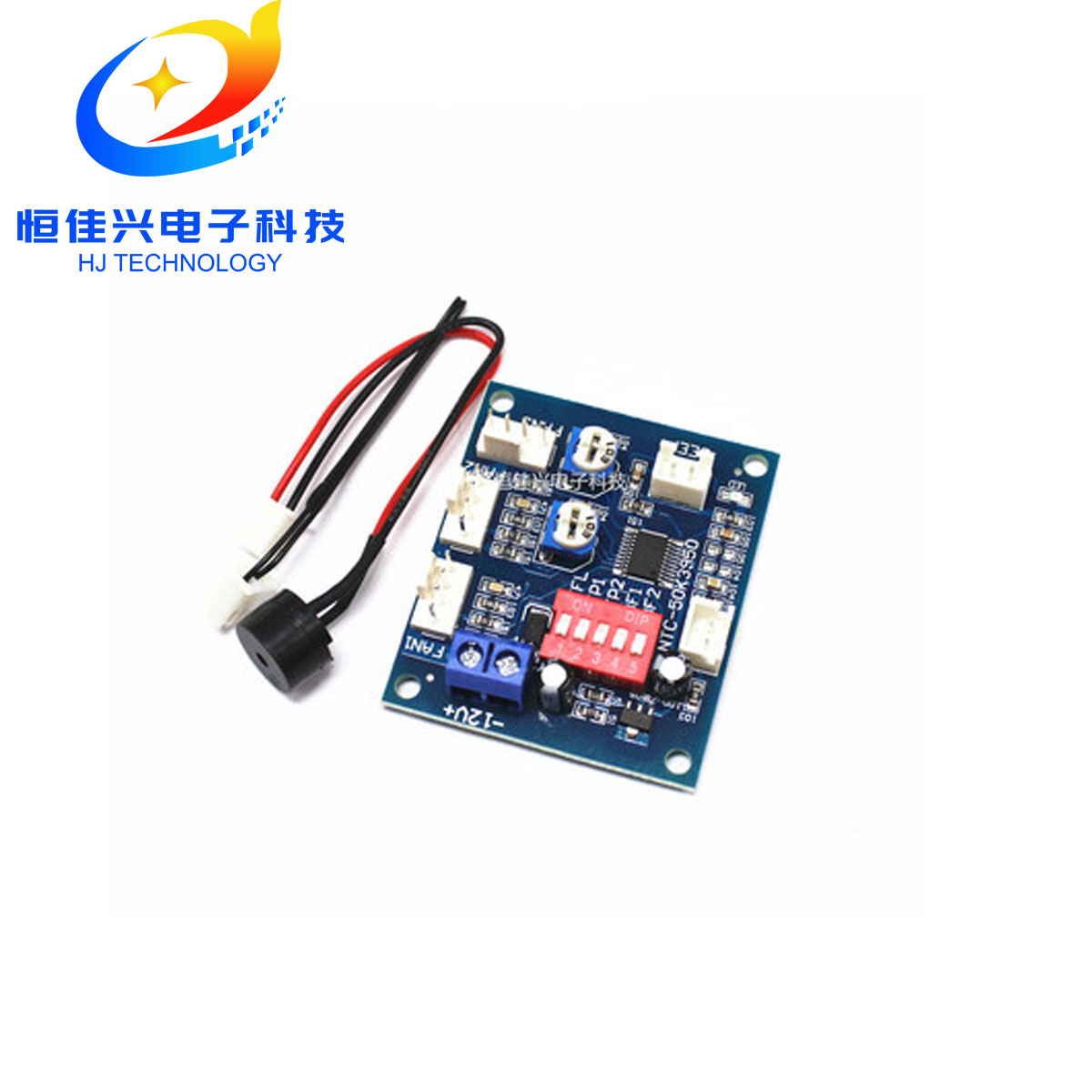 电脑散热四线PWM风扇温控器自动温控调速1路温控2路手动