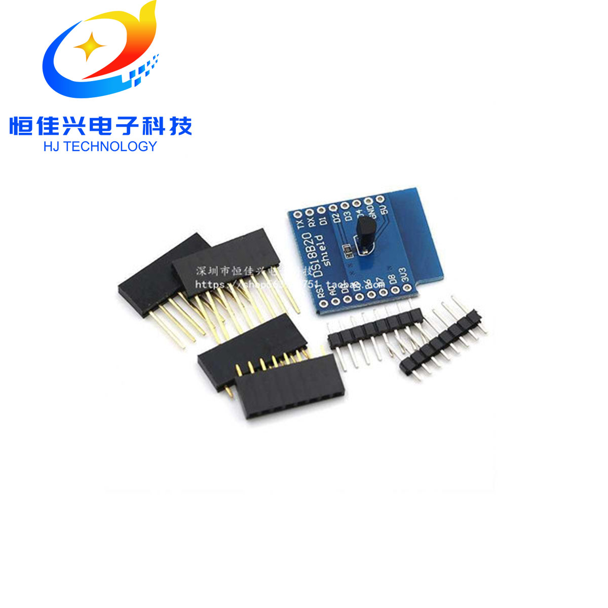 DS18B20测温传感器模块 测温模块FOR D1 mini WIFI扩展板学习板
