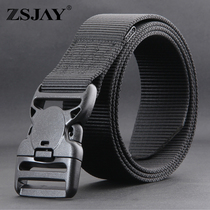 Tactical Bird Black Belt men canvas belt sports outdoor nylon buckle military training special service security belt gift box