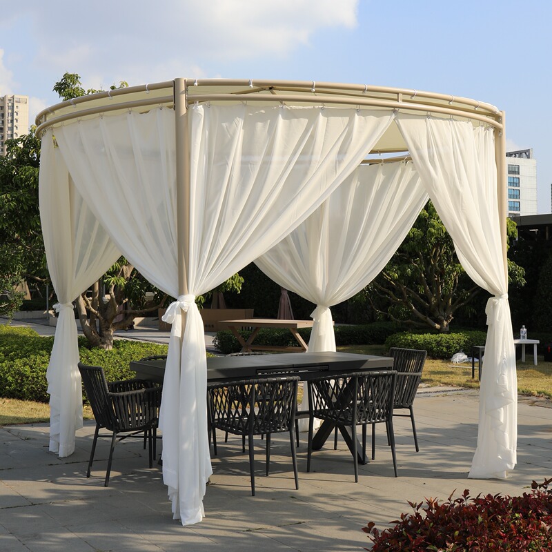 Outdoor Round Sunshade Canopy for Garden Courtyard Sun Protection Landscaping Pergola Villa Swan Tent Yard Camp Tent Gazebo